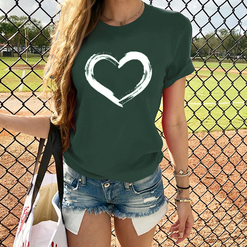 Heart Love Printed Tee