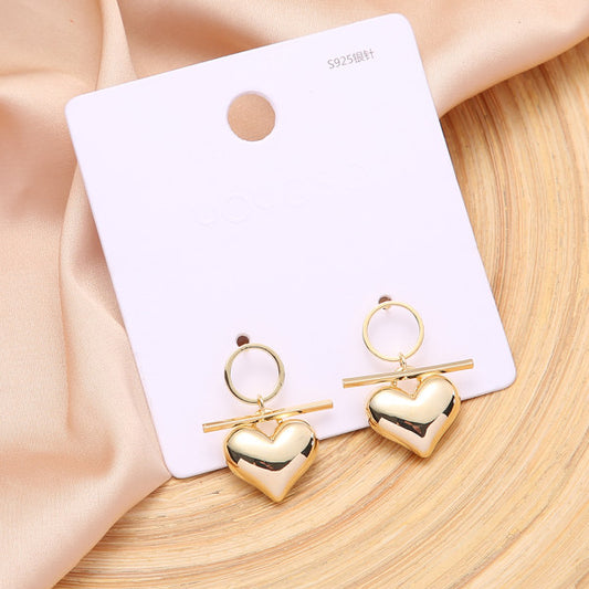 YOYOSO Fashion Heart Hang Decoration Earring YYS836