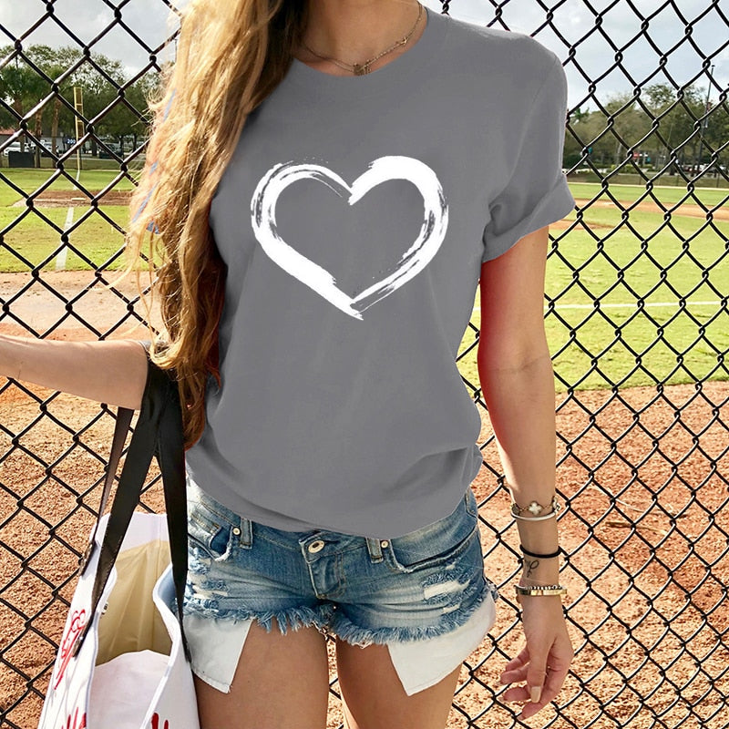 Heart Love Printed Tee